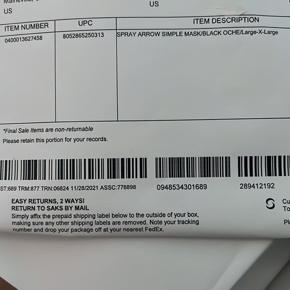 ‼️**Off-White Spray Arrow Face Mask**‼️ - Picture 4 of 5